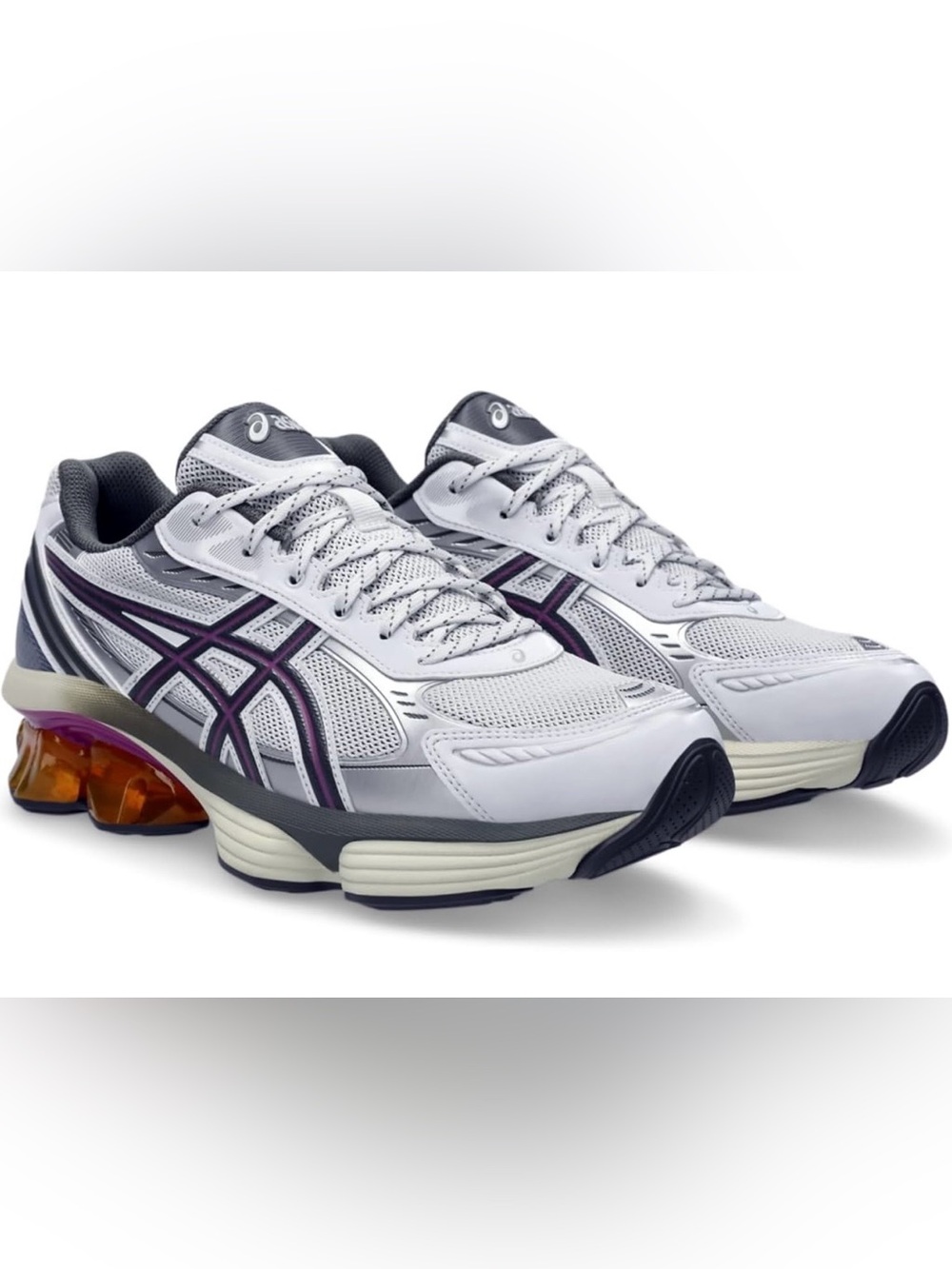 ASICS White & Purple Men’s Performance Running Shoes
